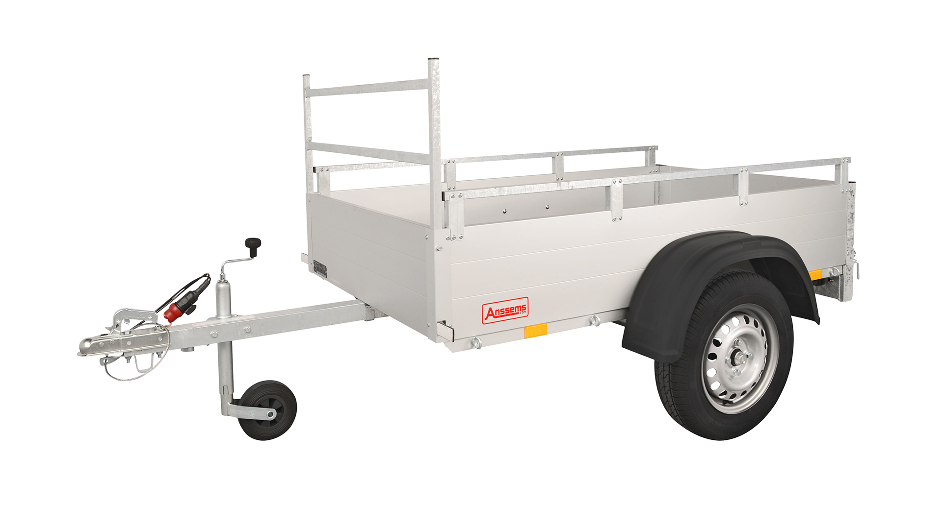 Anssems PKW Anhänger Tieflader Alu GT 500 kg, Ladefläche 1,51 x 1,01 m - mit Reling
