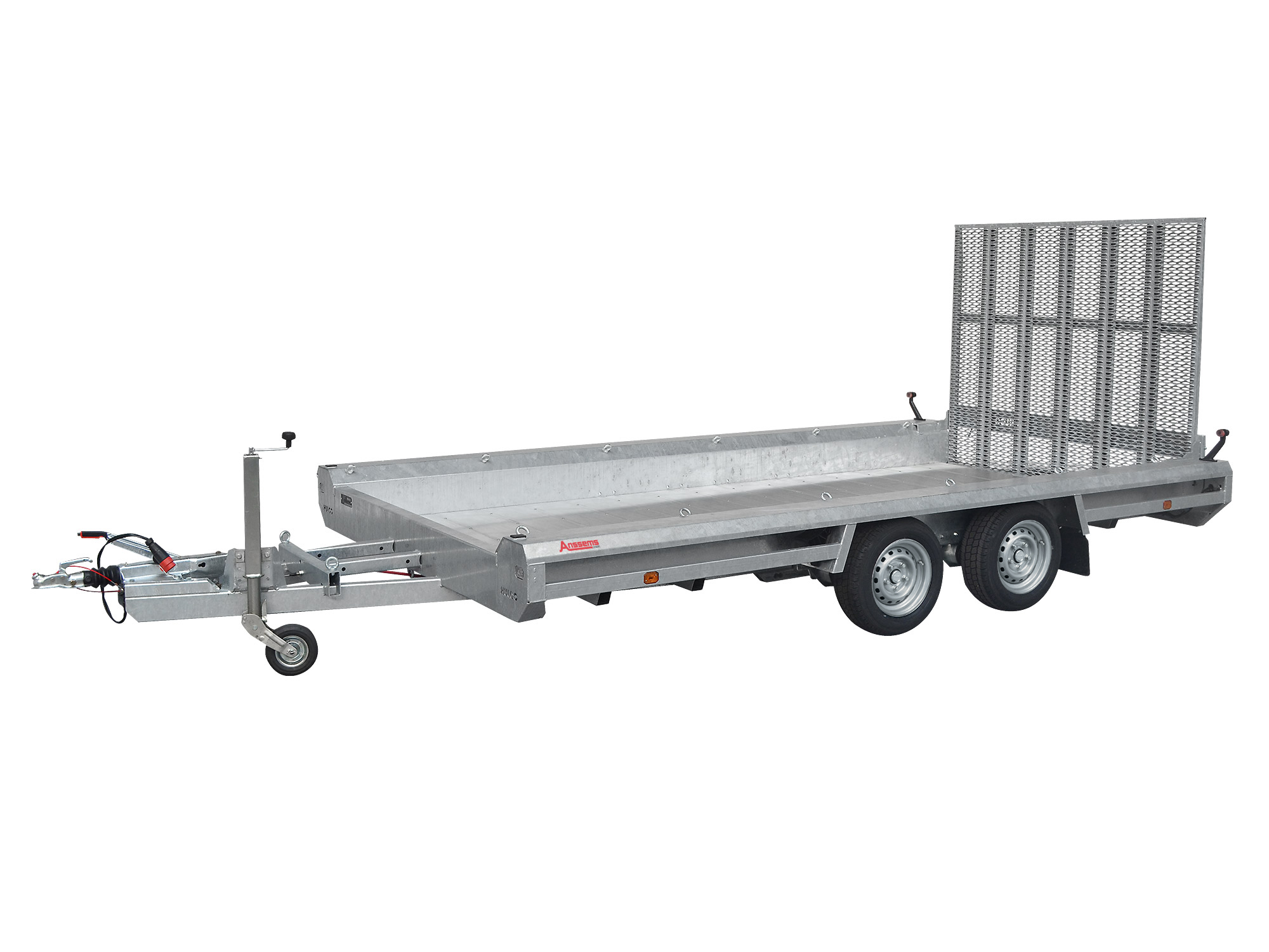 Hulco PKW Anhänger Maschinentransporter TERRAX 3000kg, Ladefläche 3,44 x 1,65 m - Klappe 150 cm