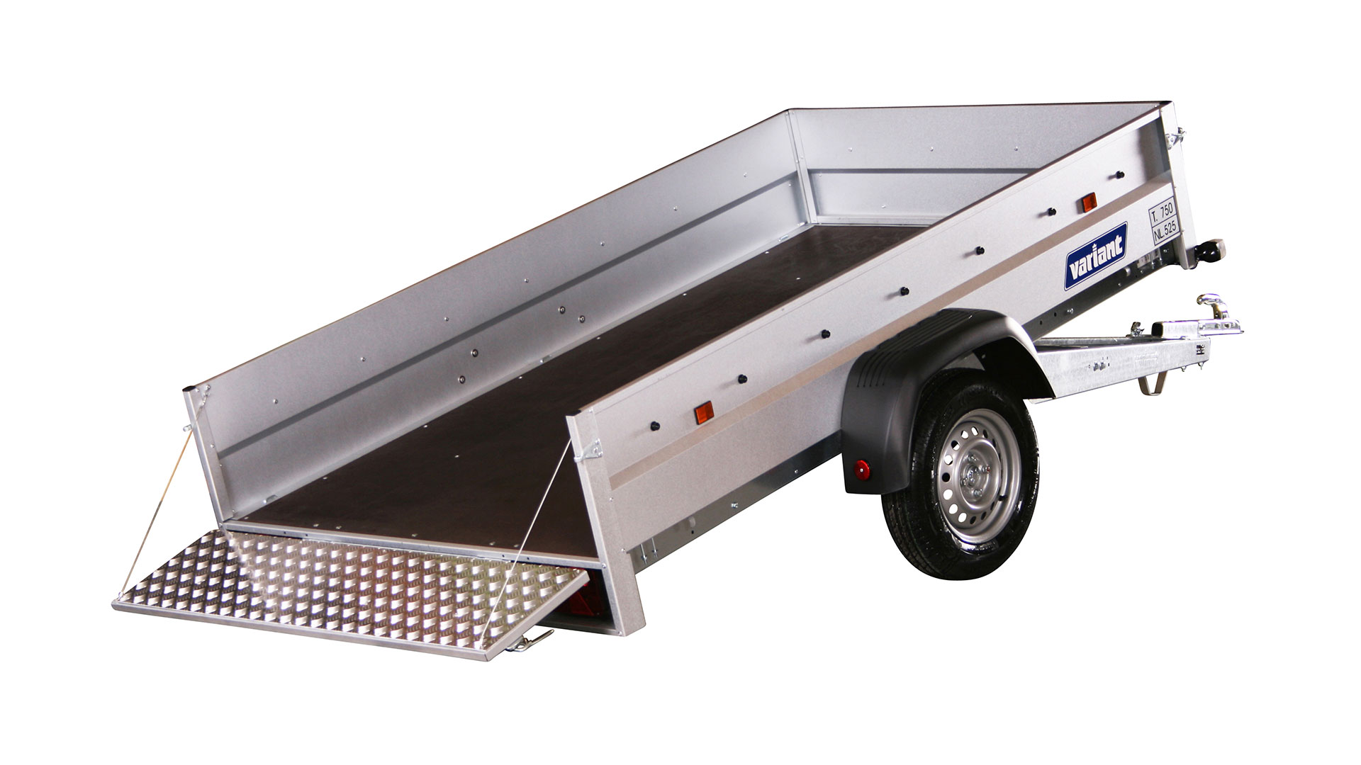13100116_1_Galerie.jpg Variant PKW Anhänger Maschinentransporter 754 F1 Kip750 kg, Ladefläche 2,55 x 1,45 m, Stahlbordwände – Image 1