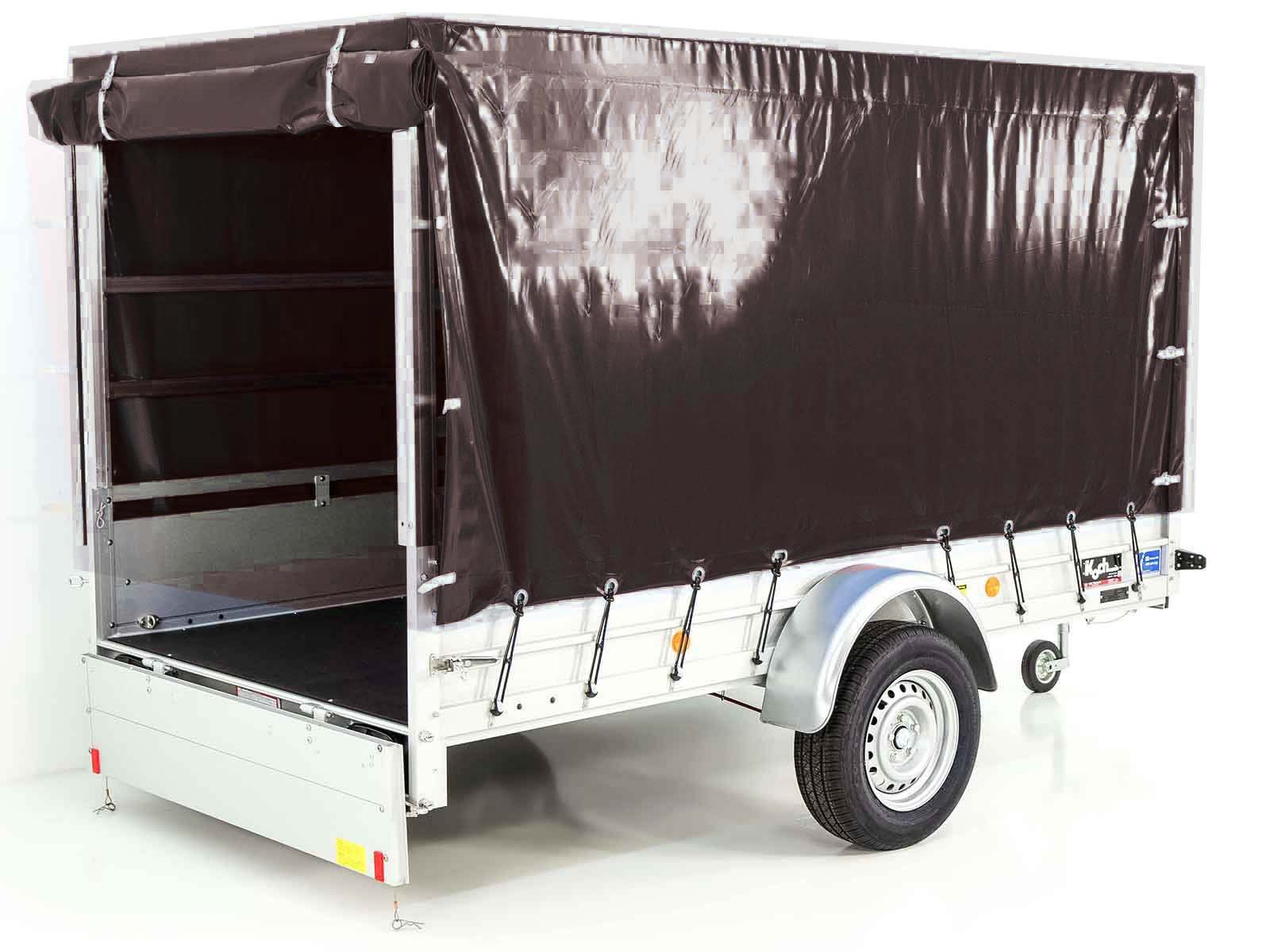 1300 kg Anhänger | 150 x 300 cm | mit schwarzer Plane | Typ 7.13