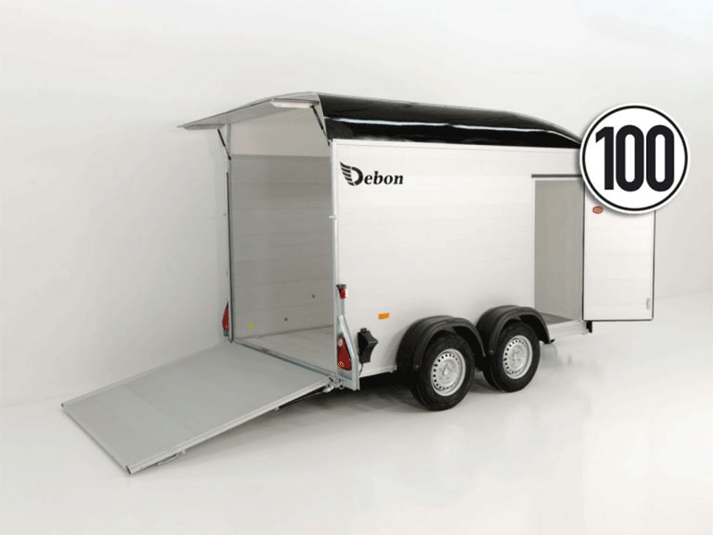 Debon Kofferanhänger Cargo H:200cm 2,0t|Alu|Polybug|Tür|schwarz-Neu
