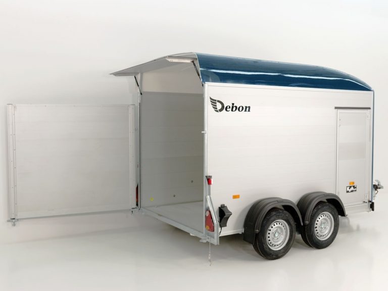 Debon Kofferanhänger Cargo H:200cm 2,0t|Alu|Polybug|Tür|blau-Neu